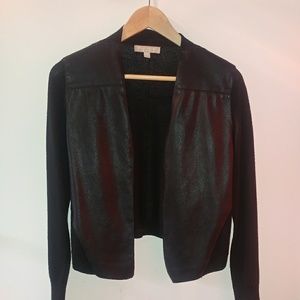 Banana Republic sweater with leather details